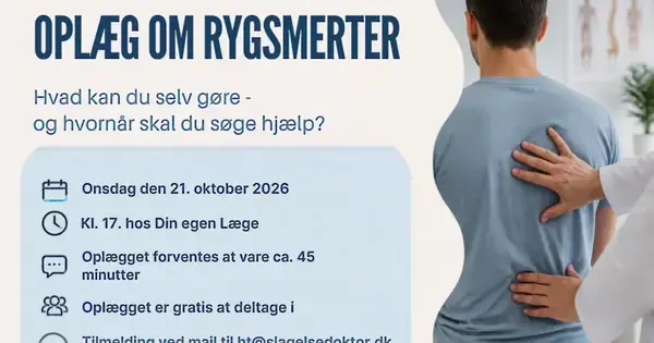 Oplæg om rygsmerter