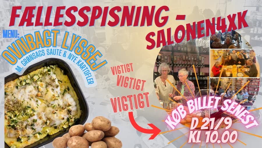 Fællesspisning i Salonen