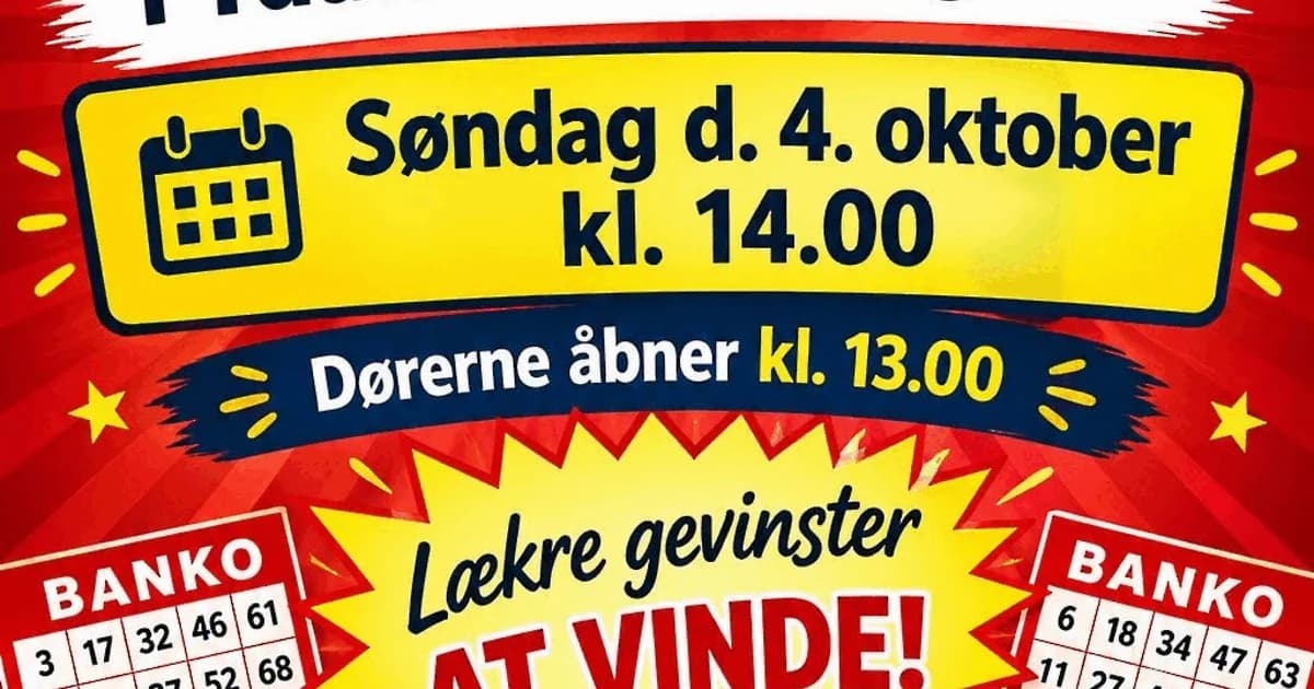 Bankospil på Ydun forsamlingshus